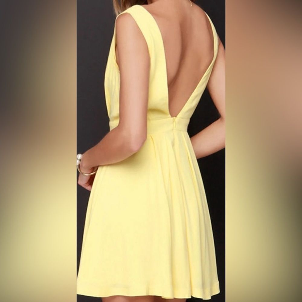LULU's Heavens  Adore Yellow Backless Dress - Picture 3 of 7